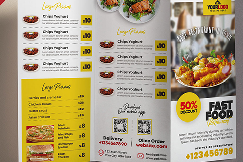 restaurant menu design and printing